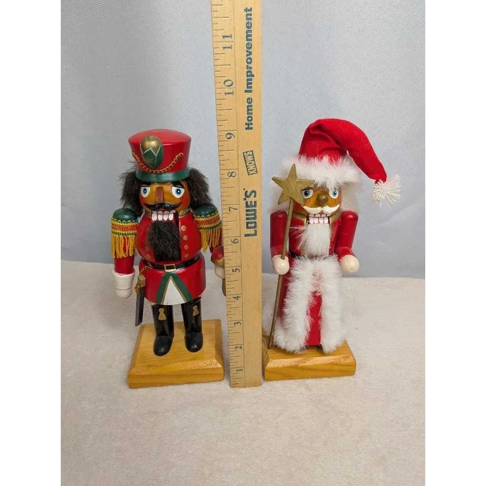 Holiday Time Nutcracker Soldier & Santa Claus Christmas‎ Decor Set